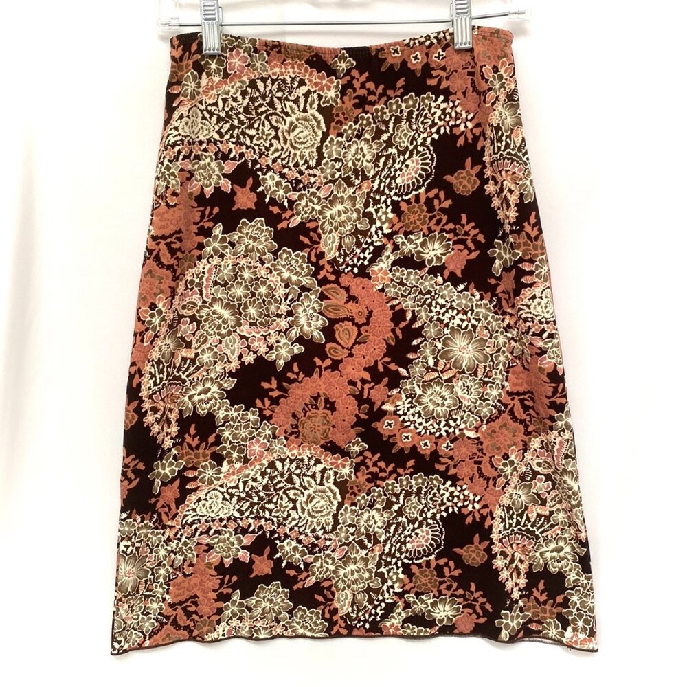 Vintage Y2K A Byer Short Skirt Brown Pink Paisley Fairycore Forest Fairy 90s